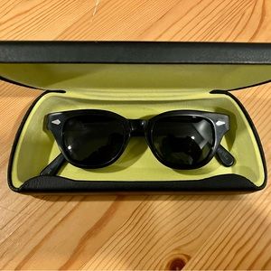 MOSCOT Tummel 42 Small Black Sunglasses EUC